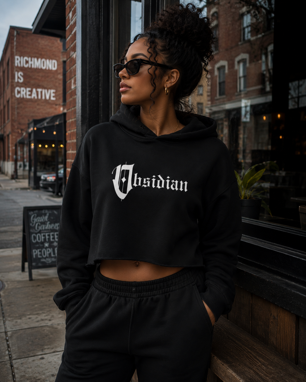 Obsidian Cropped Hoodie